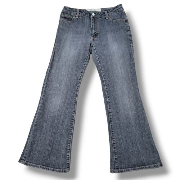 Gap Jeans Size 8A W30"L28" Womens Gap Flare Stretch Jeans Gray Denim Pants Faded - Picture 1 of 9